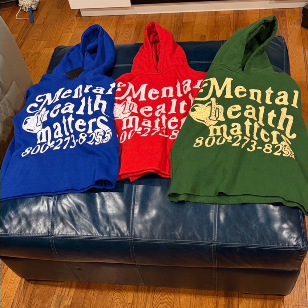 Mental Health Matters Blue, Green and Red Hoodies